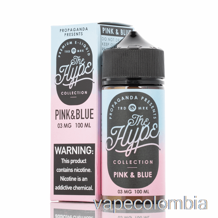 Vape Recargable Hype - Rosa Y Azul - E-líquido De Propaganda - 100ml 3mg